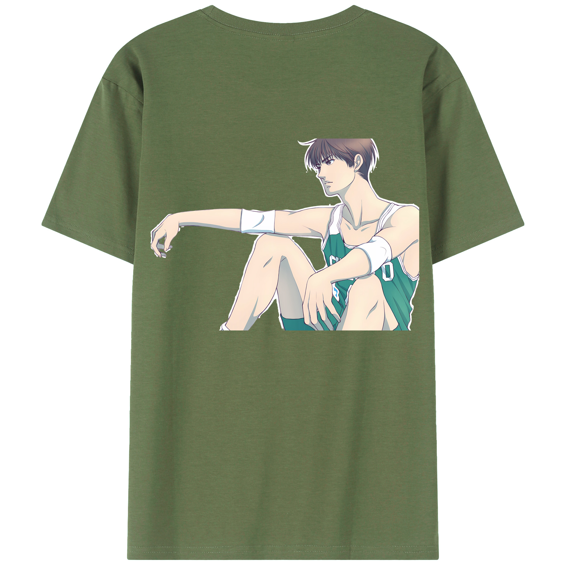 （画像用） SLAM DUNK／スラムダンク 綿100％ メンズ半袖Tシャツ（バックプリント） 通気性